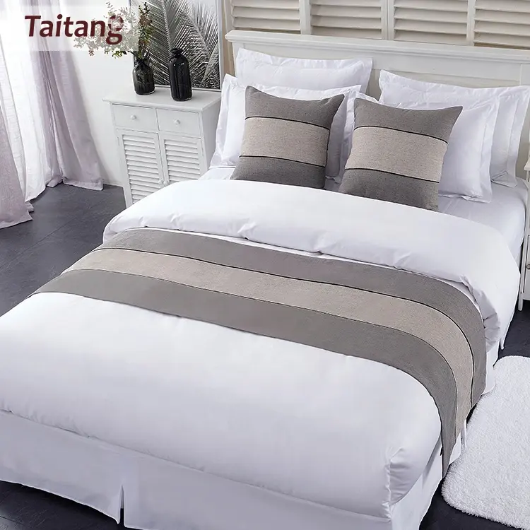 Hotel Linens Set Taitang Hotel Linen Custom Beddings Set 100% Cotton Single Queen King Super King Size White Duvet Cover Set With Pillowcases