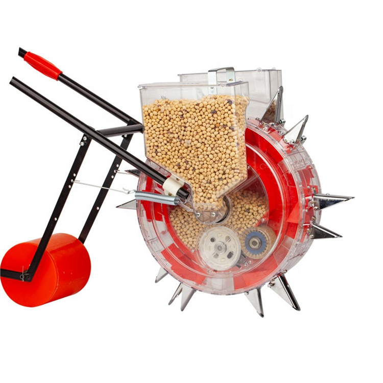 Farm machinery hand Push Grain soybean and multi functional Seeder with fertilizer box