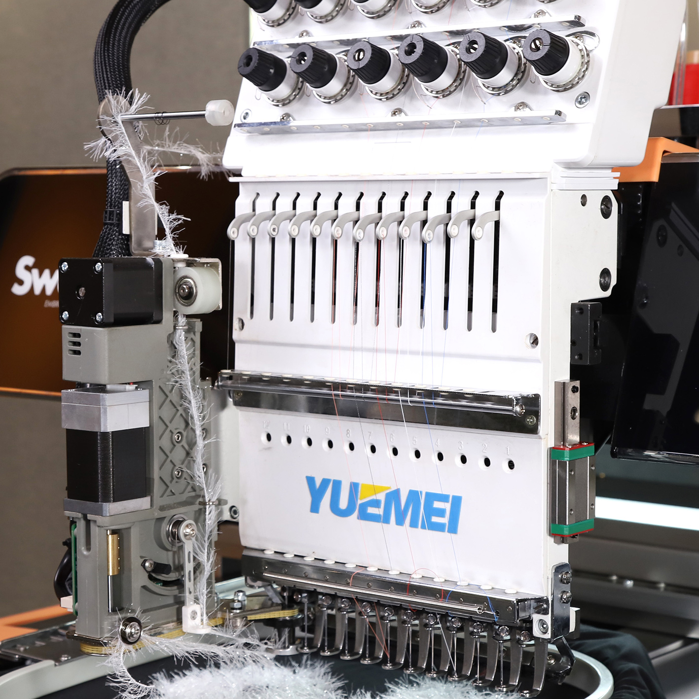 YUEMEI simple easy cording device for computerized embroidery machine with kinds of cording material