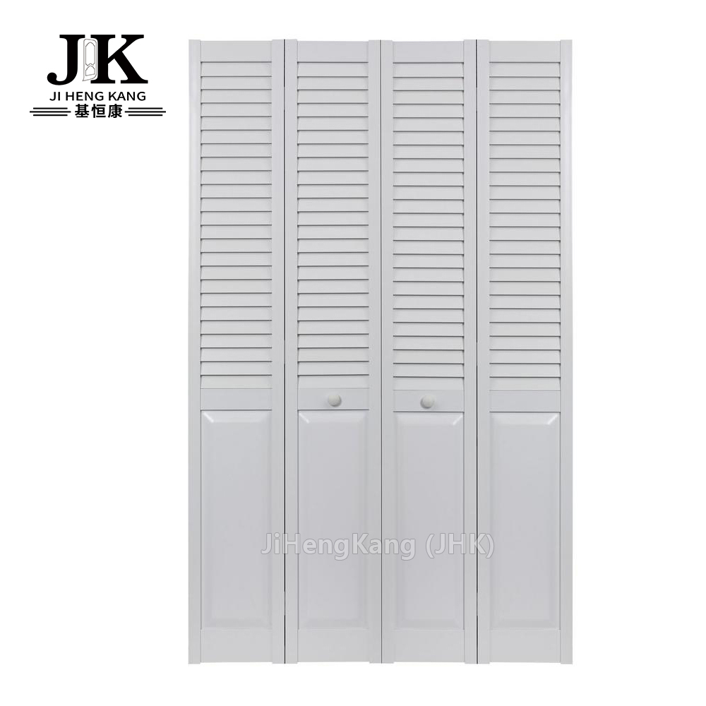 JHK-простая двухдверная конструкция, бескаркасные складные стеклянные двери, дешевые складные двери