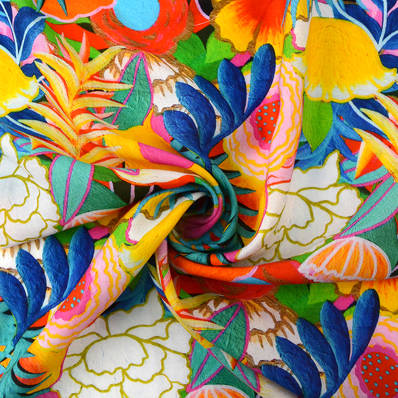 Custom Digital Print Floral Designs Organic Cool Tencel Fabric for Women Clothes