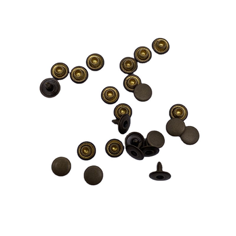 basic rivets antique brass metal decorative 8.15 mm vintage brass jeans button rivets for jeans anti rust