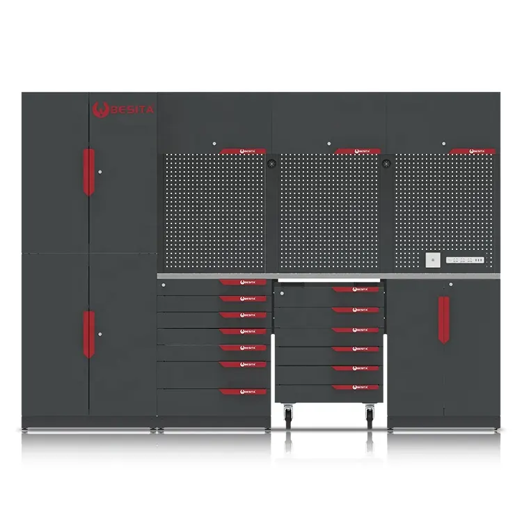 Workbench Tool Cabinet Factory Directly Besita Professional Heavy Duty Multifunctional Workshop Garage Storage