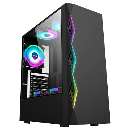 OEM Desktop with RGB LED Strip Computer gaming case PC Tower for Gamer