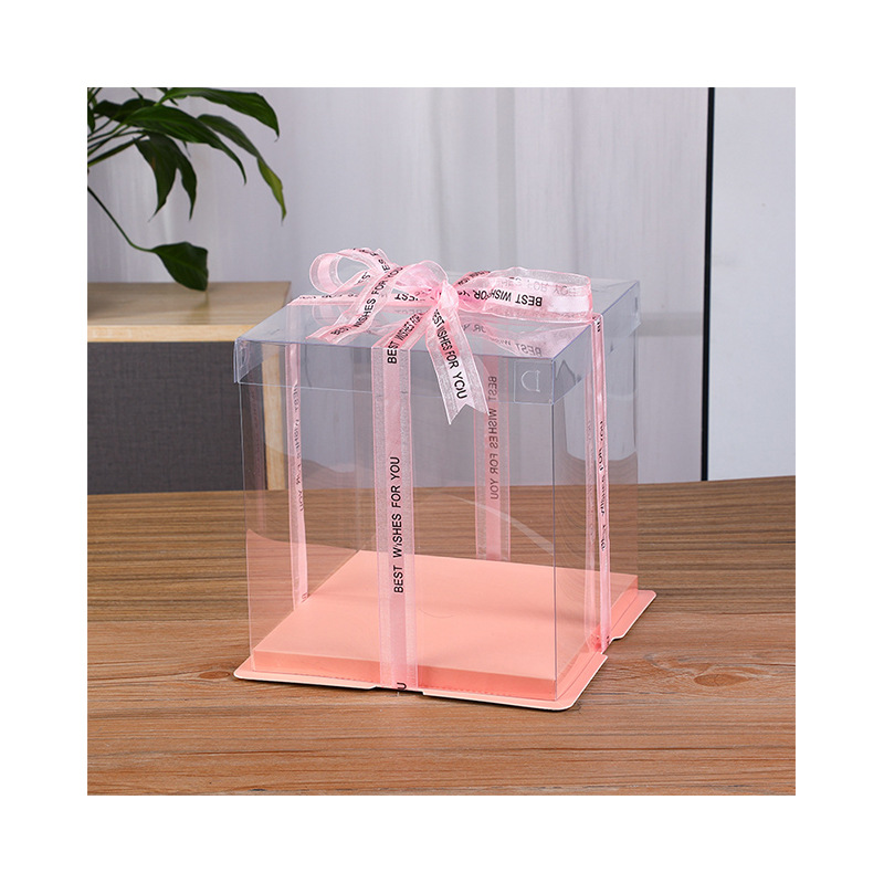 Quality and quantity assured Plastic cake box Transparent cake box