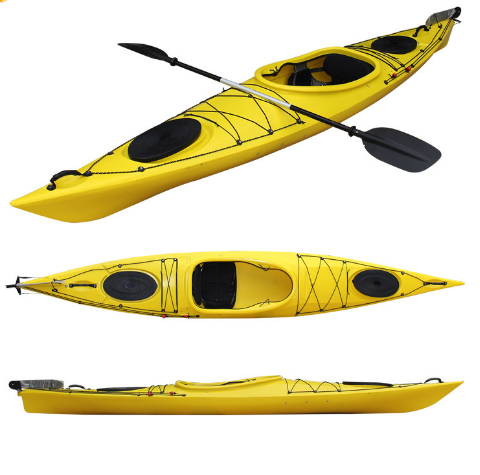 Single rotomolding ocean boat new 4.2m rafting boat cockpit kayak still water rowing canoe