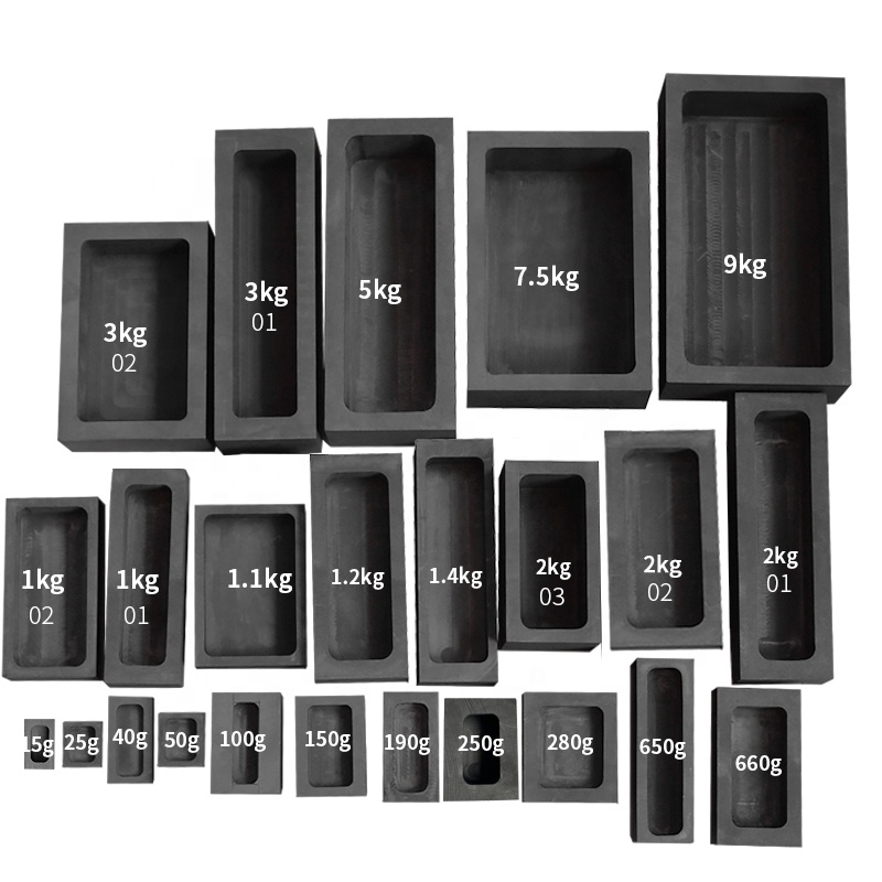 Factory Price Graphite Crucible Ingot Molds for Precious Metal Gold Silver Copper Bar Casting Customized Carbon Moulds