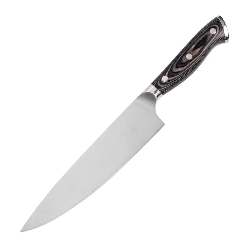 8 inch 5cr15 Stainless Steel Kitchen Knife Ergonomic Pakka Wood Handle Kitchen Chef Knife