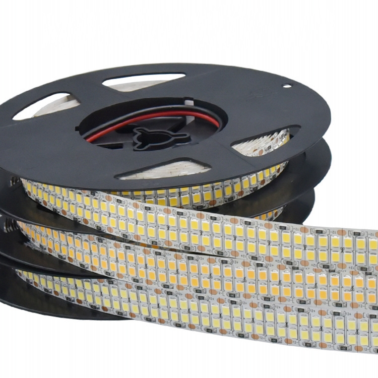 LED 12V 24V smd 2835 soft light LEd strip three double row 480 120 240 360 lights super bright voltage flexible lighting  bar
