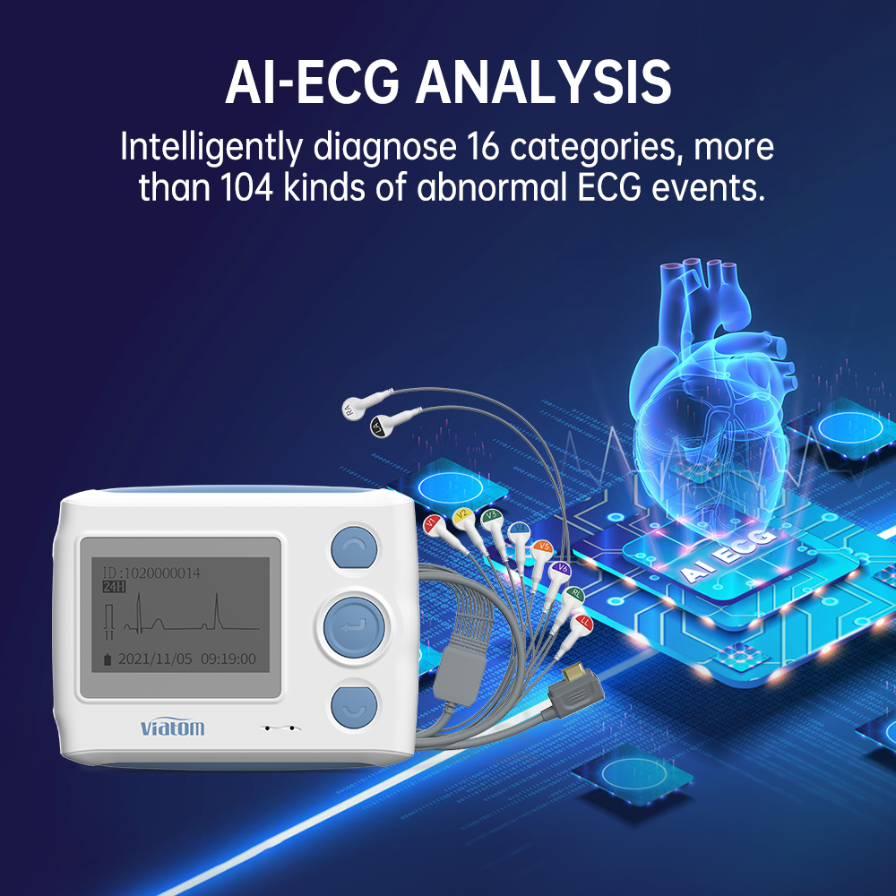 Viatom Th12 Ecg Medical 12 Channel 24 Hour Monitor System Holter Portable Ecg Device Monitoring Portable Machine Leads Ekg Ecg