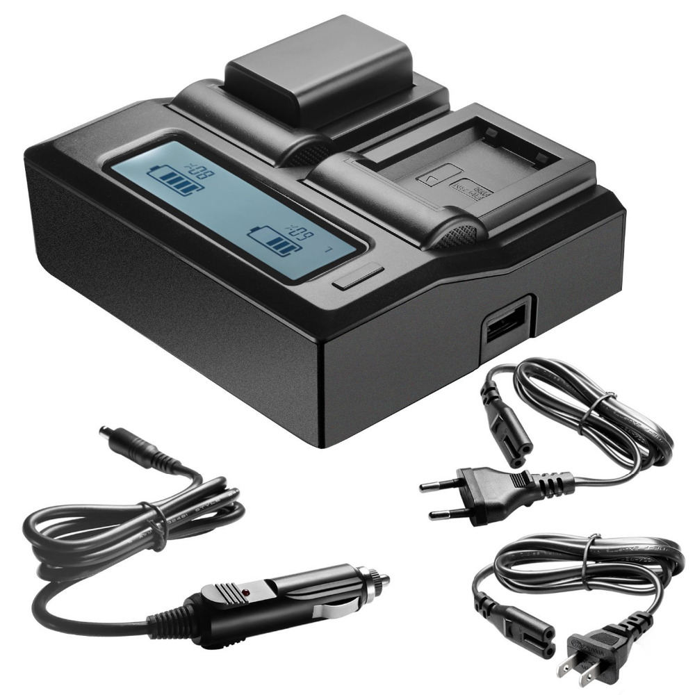 Battery Charger for Sony NP-FW50/ Batteries For Sony (US Plug + EU Plug + Car Charger Adapter)
