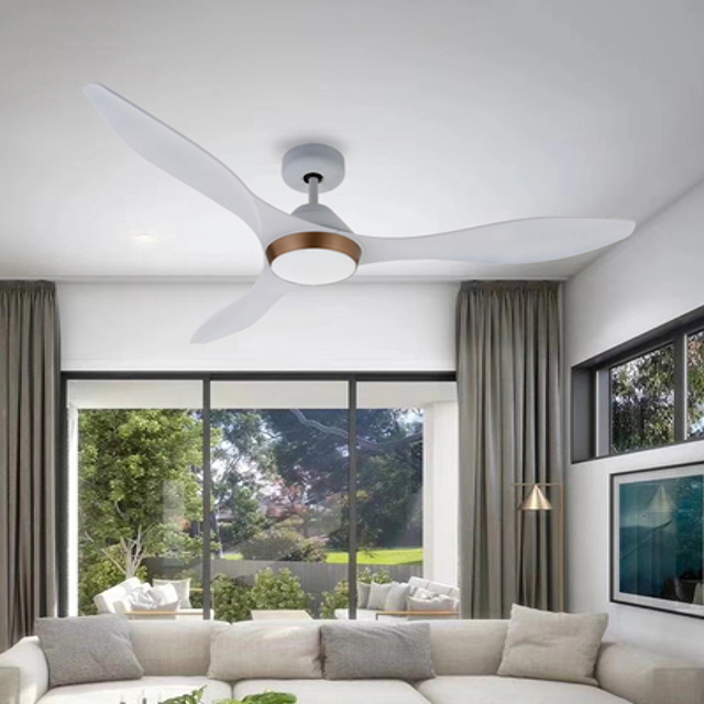 Indoor Ceiling Fan Wood Metal Blades Ceiling Lights with Fans 52 Inch Black Quantity Luminous LED Body Lamp Copper Rohs