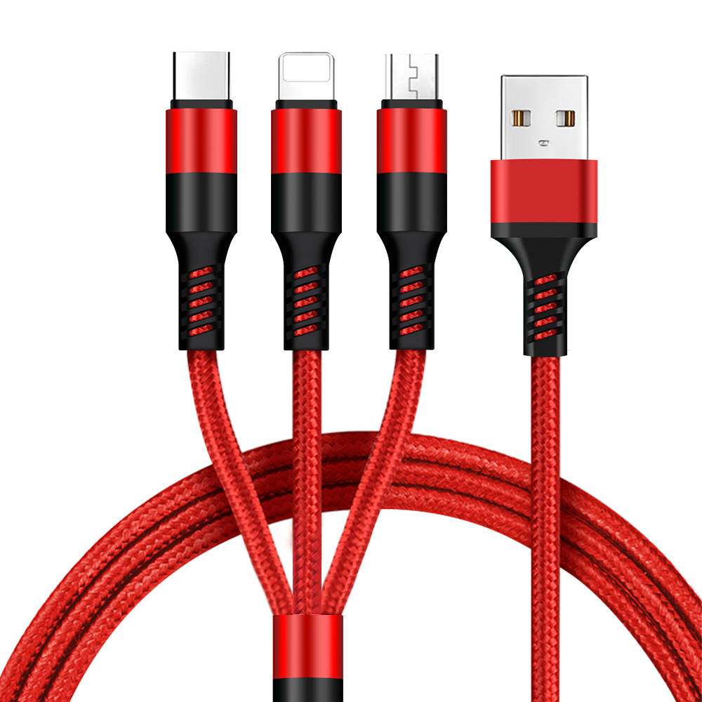 Прочный кабель для быстрой зарядки, USB-кабель для зарядного устройства для смартфонов I-phone Android Type-C