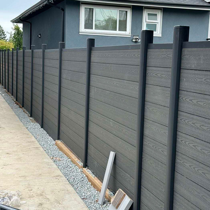 Outdoor waterproof and anti-corrosion wood plastic composite fence board ranch pool privacy WPC fence