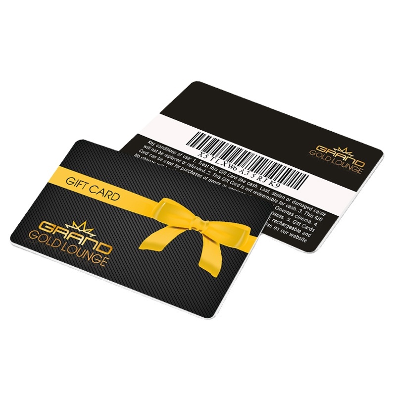 Fast production custom printed plastic PVC barcode gift card qr code