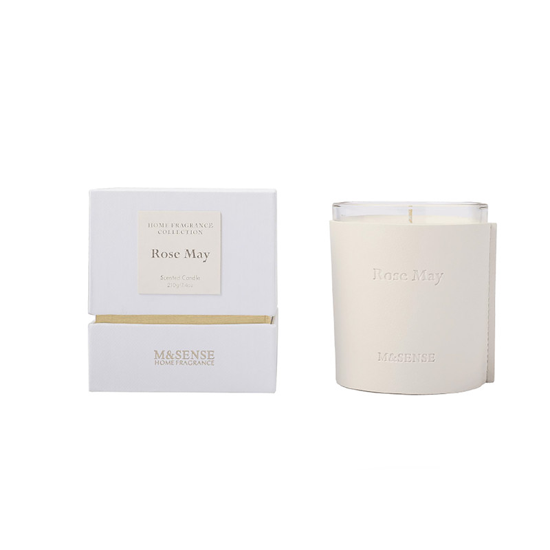 Wholesale Rose Online Natura Soy Wax Bulk Scent Jar Leather Candles for Resale