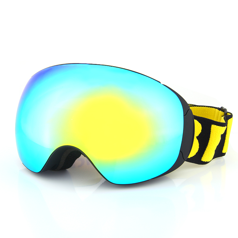 BE NICE Brand Brown Revo Mirror Green PC Lens For Ski goggles