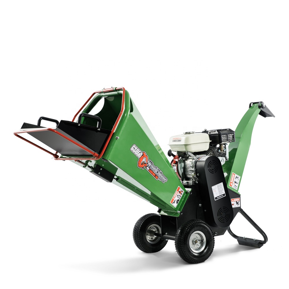 4 дюйма Емкость 6.5hp бензиновый двигатель работает woodchipper дробилка для древесных отходов для двора использования