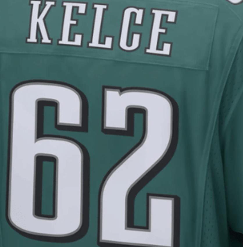 Горячая Распродажа, изготовленная на заказ футболка Jason Kelce #62, цвет зеленый, лучшее качество