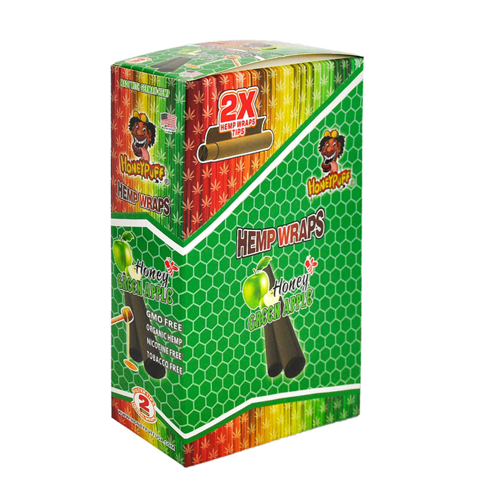 Mixed Flavored Hemp Wraps Hemp Wrapping Paper Blunt Paper With Rolling Tips Resealable Zip Pack