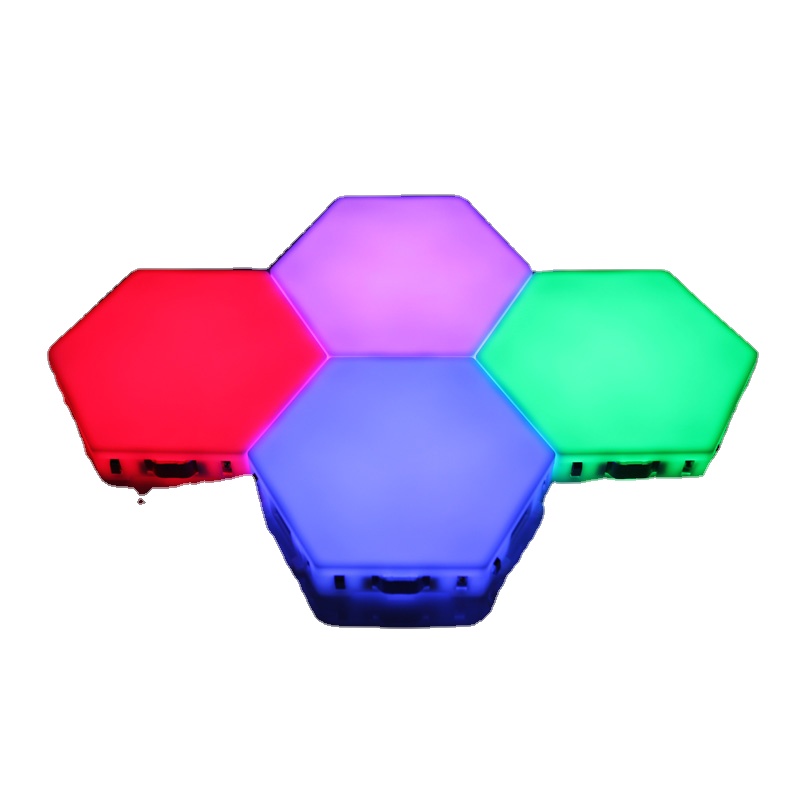 10 шт./кор. RGB шестигранного соты с возможностью креативного самостоятельного выбора между Сращивание моделирование модульный настенный магнитный кран от касания руки, изменение цвета Светодиодная лампа