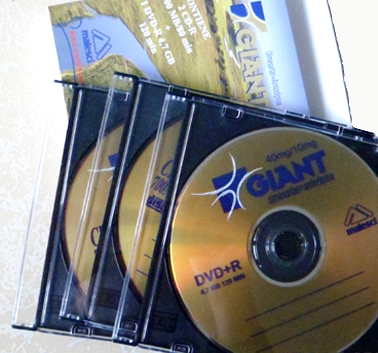 2 шт CDR и 1 шт DVDR каждый в тонком чехле для дисков с логотипом бренда, печатная картонная коробка, розничная маркетинговая упаковка