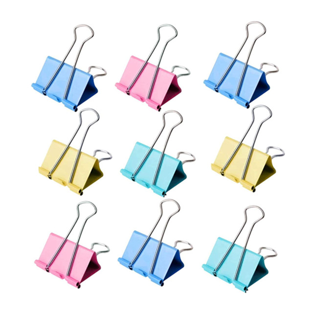 Wholesale Small Size 60pcs Stationery Binder Metal Clamp Paper Clips