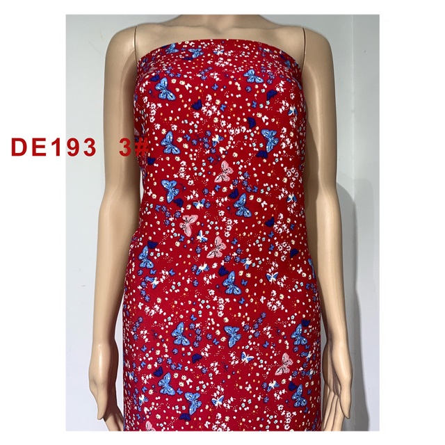 hot sale somali fabric butterfly print rayon viscose 45S for somali dirac women dress