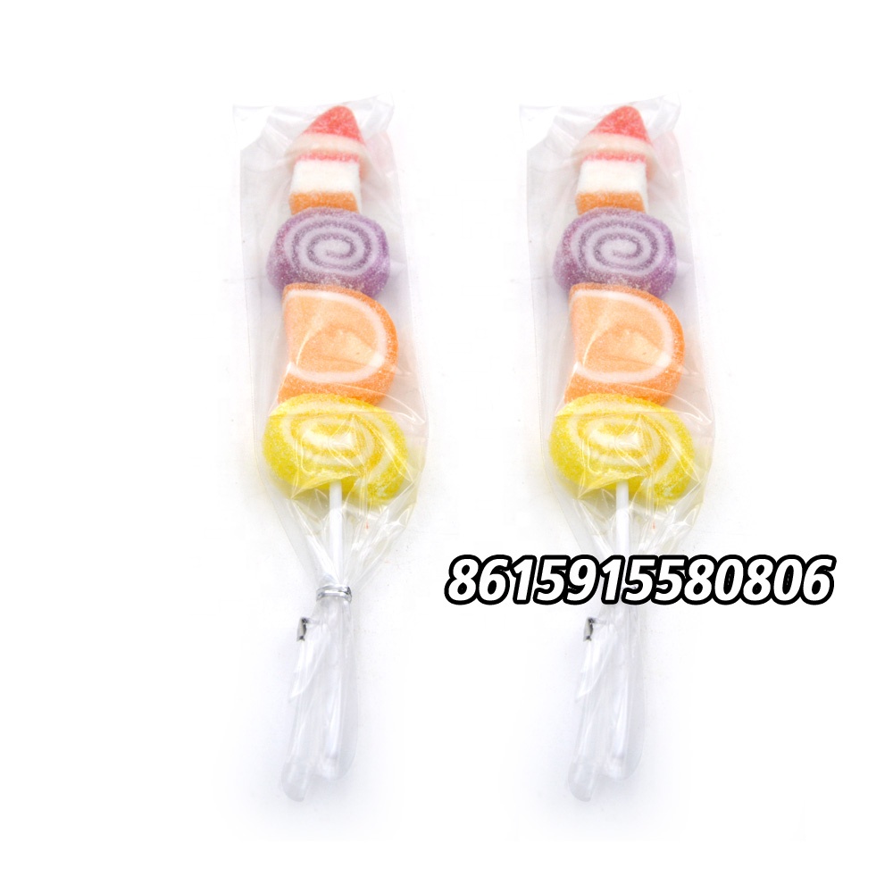 high quality gummy stick sugar coated soft chewy candies foe wholesale