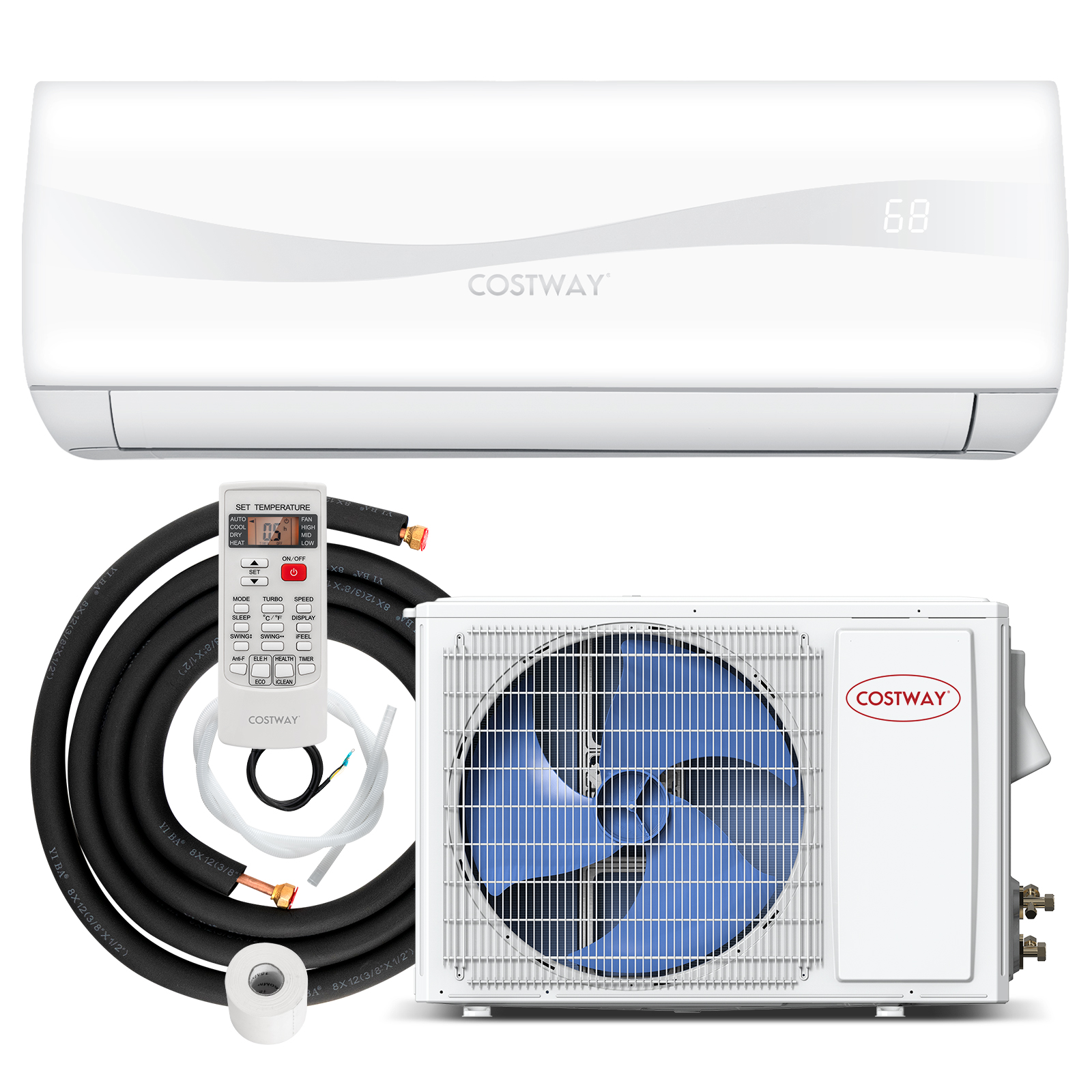 Официальное время доставки от 2 до 5 дней-24000 BTU 18,5 SEER2 208-230 В, мини Сплит-кондиционер и обогреватель без каналов, горячая распродажа