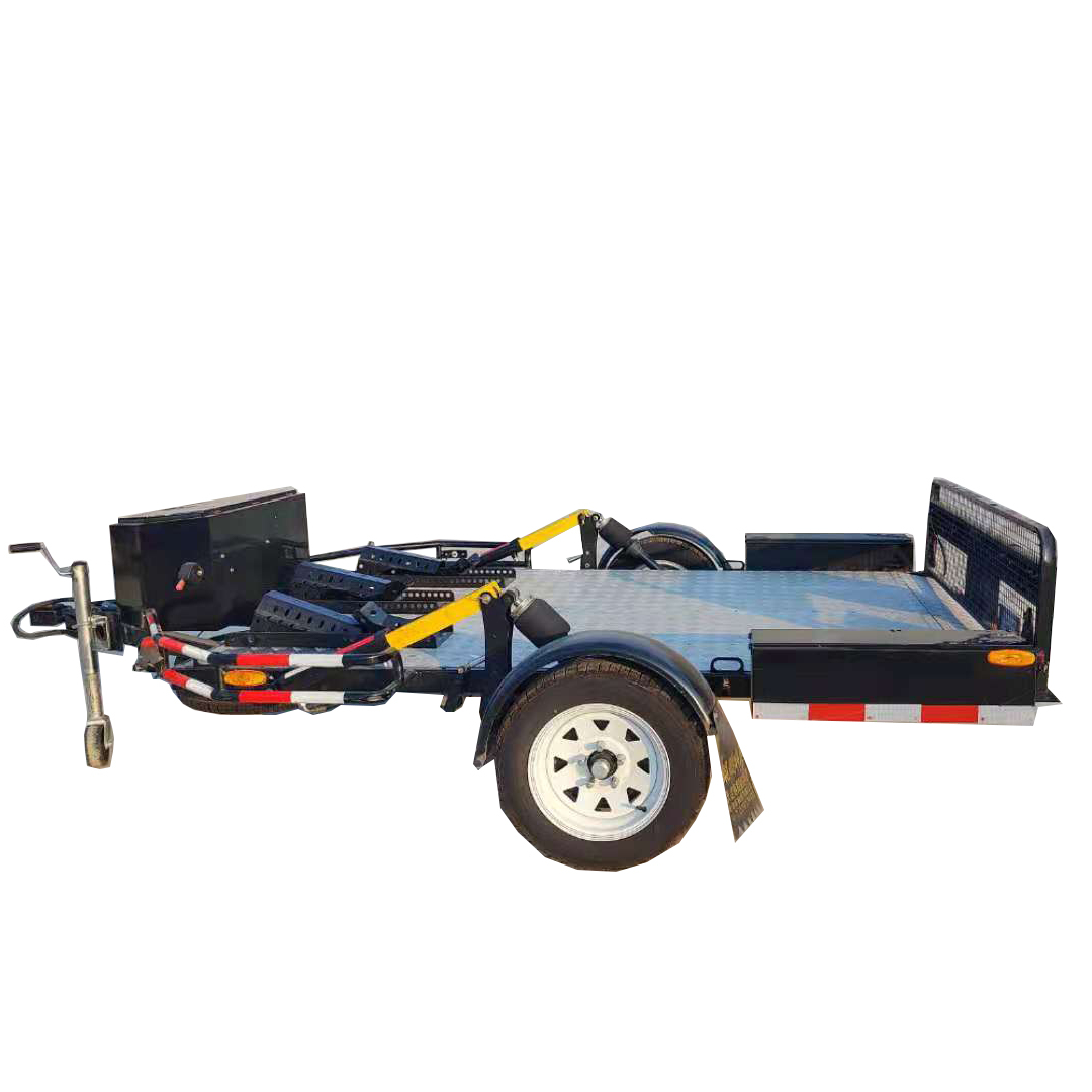 Motorcycle Lifting Trailer ATV Tow Behind Cargo Trailer with hydraulic Lifts