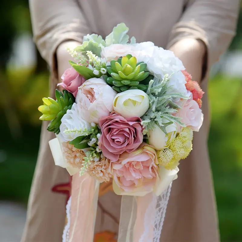 Wedding supplies simulation plant succulent bouquets decorative flowers simulation flower agent