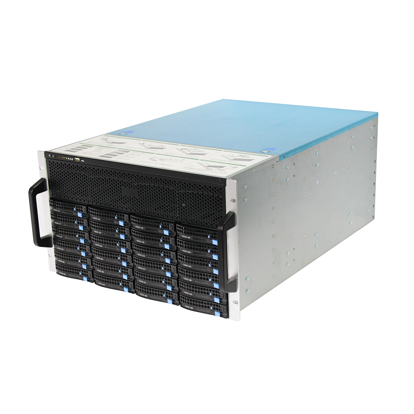 Производитель 6U 48-bay 19 дюймов Серверный корпус с блоками питания