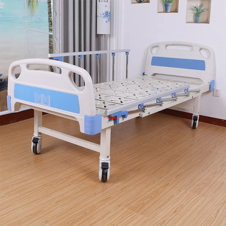 Cheapest modern manual hospital beds medical manual bed hospital flat patient iron bed