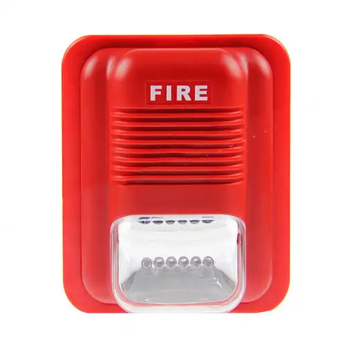 Conventional Fire Alarm Strobe Sounder Wired Sound Alarm Strobe Light Siren Horn