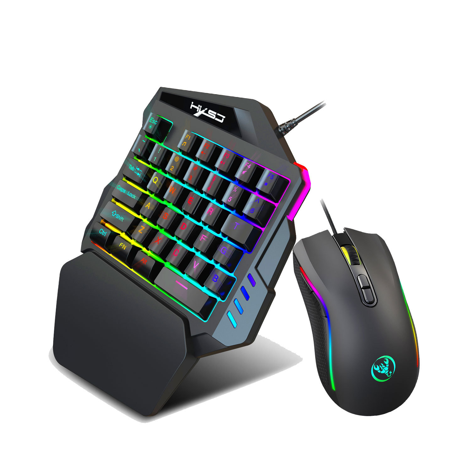 Проводная игровая механическая клавиатура Razer RGB с подсветкой и мышь Teclado Y для xbox One ps
