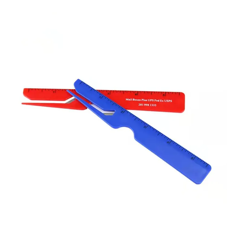 Cheap plastic letter opener with Ruler printed with your logo as promotional gifts