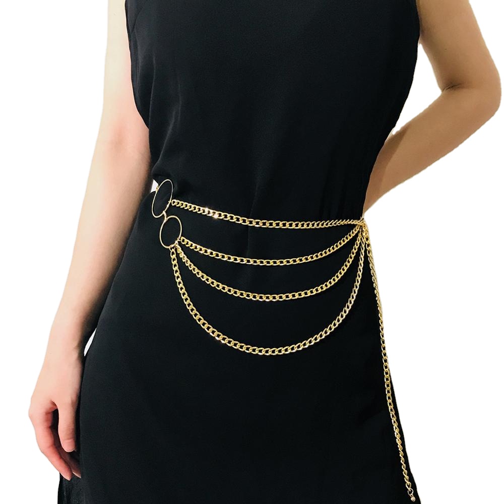 Factory Directly Sale Fashion Gold Waist Chain Belt For Women Dress