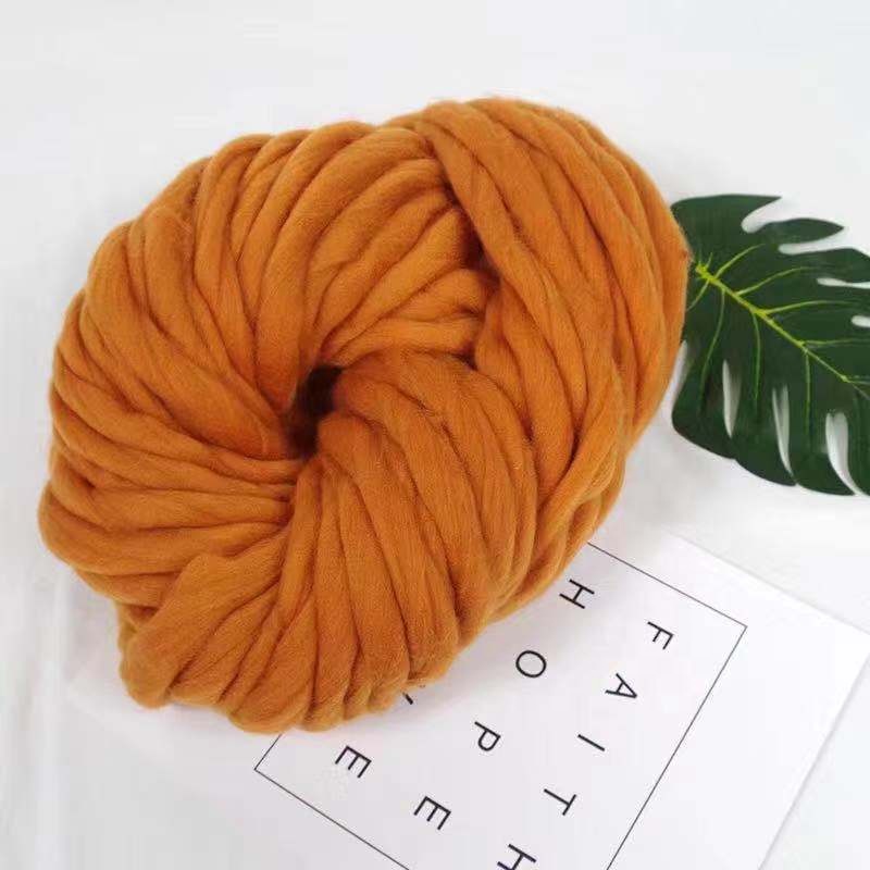 China hot sale super thick slub belly yarn 100% polyester 0.15cm super roving slub Iceland wool yarn
