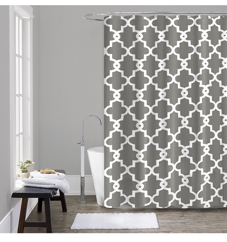 Luxury Modern High Quality Waterproof Bath Room Hotel Shower Curtains