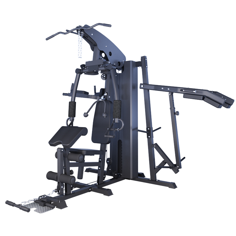 Comprehensive Home Fitness Equipment Set Multifunctional Three-Person Station with Free Weights for Sale