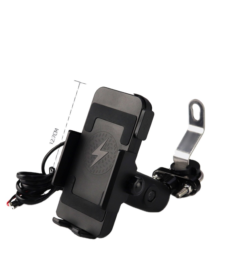 Motorbike Accessories Metal Phone Mount 10W Wireless Phone Charger Waterproof Motorcycle Wireless Charger Phone Holder