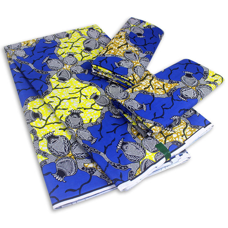 2021 New Arrival Fashion Block African Veritable Print Ghana Ankara Wax Cotton Fabric 6 Yard