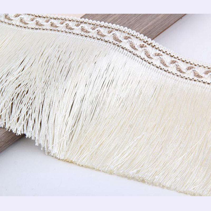 Hot Ribbon 12.5cm Curtain polyester fringe 5 inches tassel Lace trims for Curtain Wedding lampshade home textile Accessories