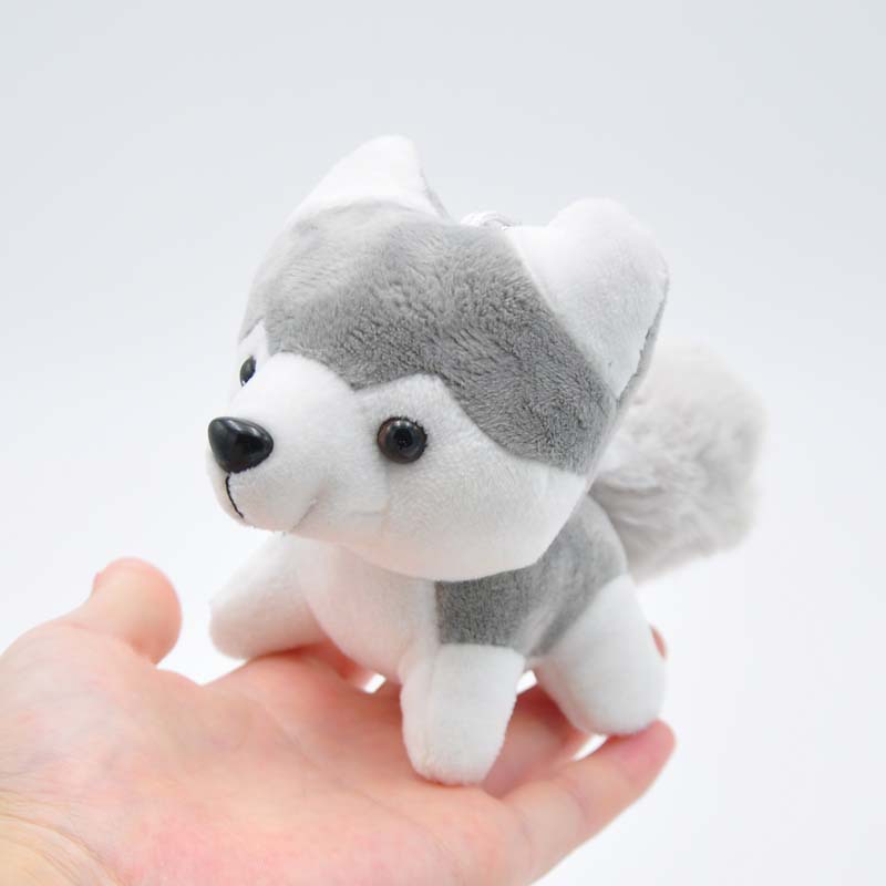 Цепочка для ключей Kawaii щенок мягкие игрушки Симпатичные Моделирование Собака Хаски плюшевые игрушки куклы Дети Детские игрушки Плюшевые хаски куклы