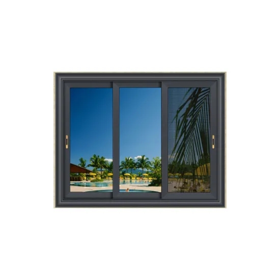 aluminium alloy frame 3 panel double glass sliding window price