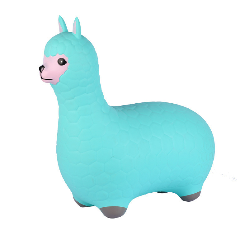 Eco friendly non-toxic PVC kids toys painted cartoon llama inflatable bouncy animal jumping animal