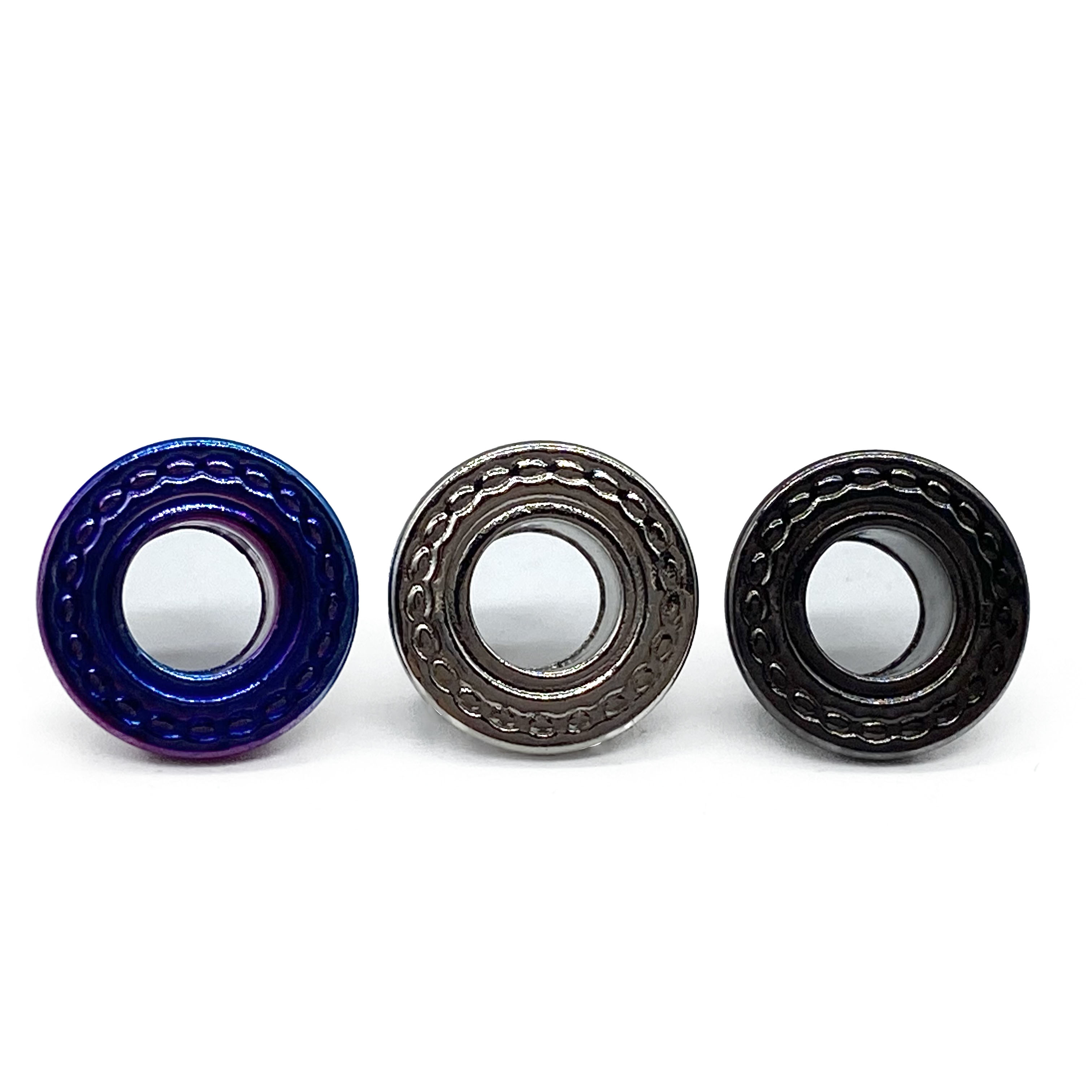 colorful Rainbow round grommet eyelets for bag shoe and garment accessory