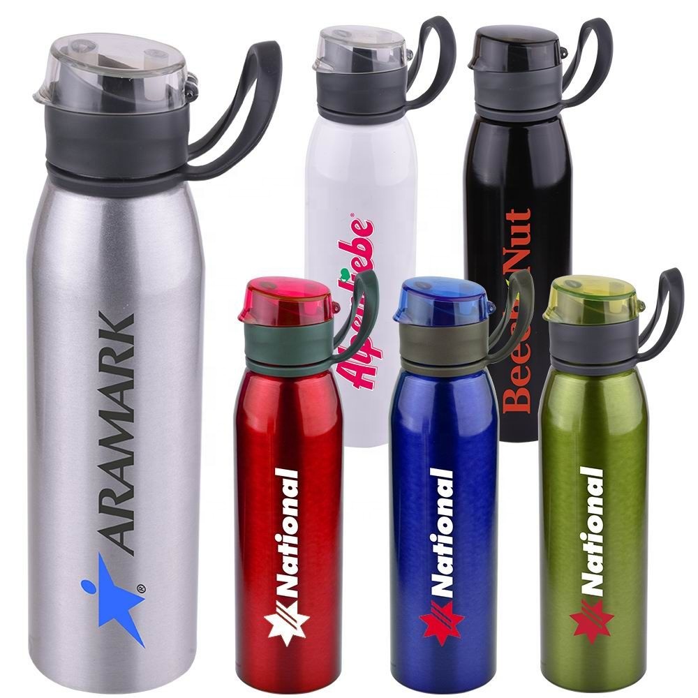 BPA бесплатно с петлей для переноски 650 мл Спортивная алюминиевая бутылка для воды