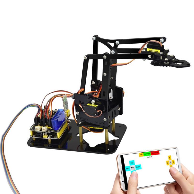Amazon Горячая продажа Keyestudio 4 DOF Роботизированная рука комплект Arduino рука робота